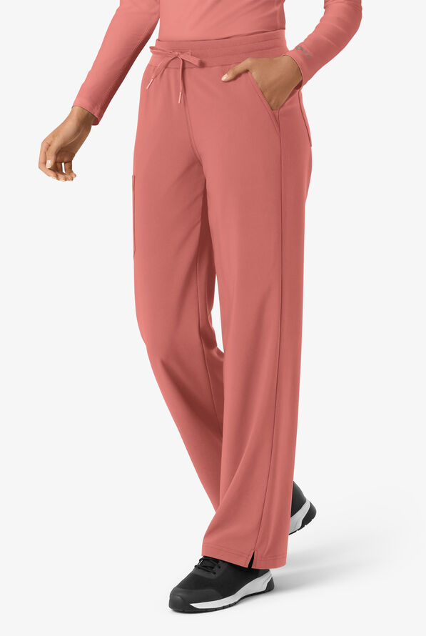 Carhartt Cross-Flex Force Boot Cut Women's 6-Pocket STRETCH Convertible Drawstring Cargo Scrub Pants - Wild Rose - 4
