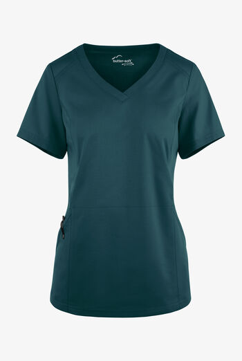 Butter-Soft STRETCH Women's 3-Pocket V-Neck Knit Panelled Scrub Top