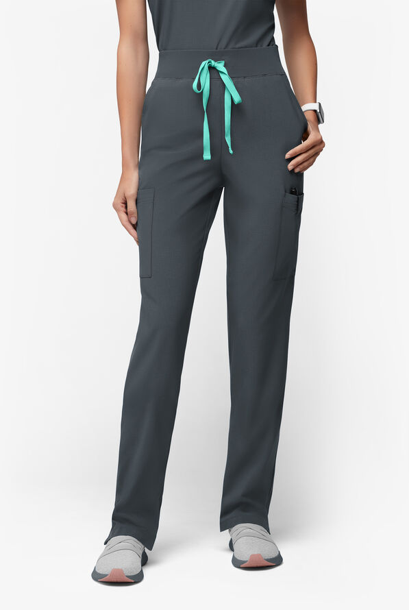 Easy Stretch EcoGrid Arista Women's 7-Pocket Straight Leg Pant - Pewter - 1