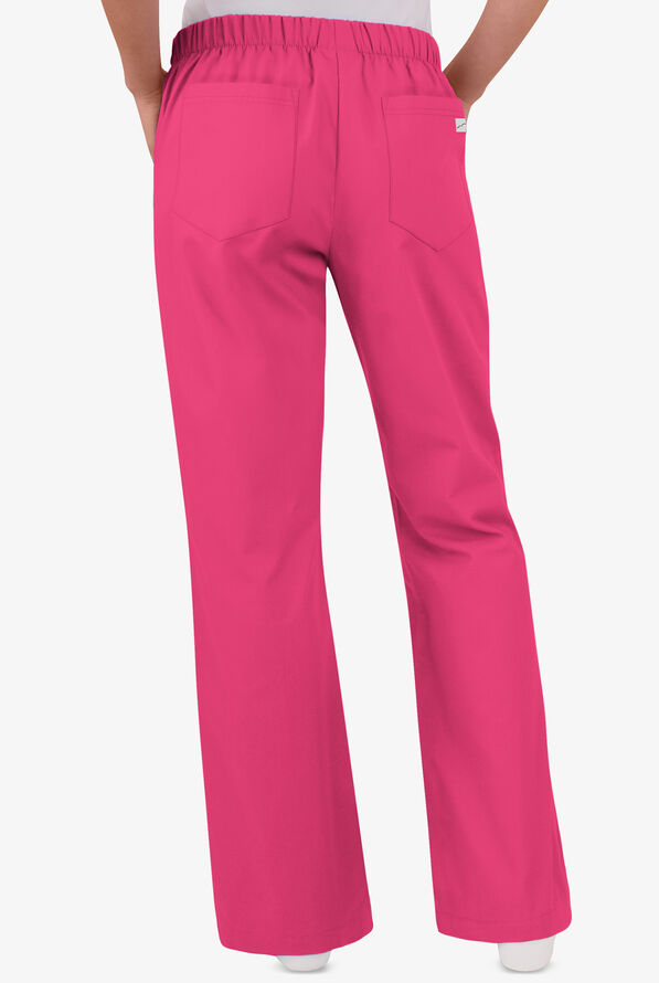 Butter-Soft Core Women's 5-Pocket Bootcut Mid Rise Scrub Pants - Fuchsia - 2