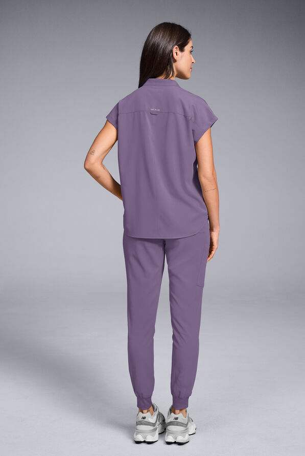 Hypothesis Women's Meta Oversized Dolman Sleeve Scrub Top - Purple Dusk - 3