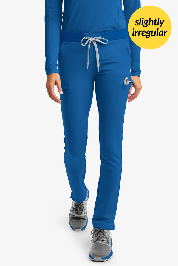 Butter-Soft Women's 7-Pocket Skinny Leg Scrub Pants **Slightly IRREGULAR** - Royal - 1