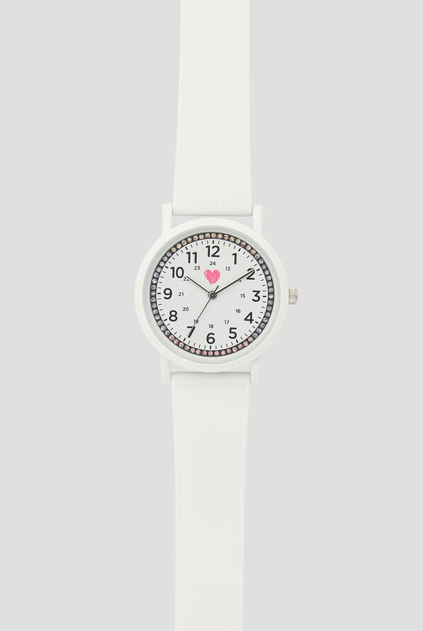 Reloj Nurse Mates Pink Heart Crystal White - White - 1