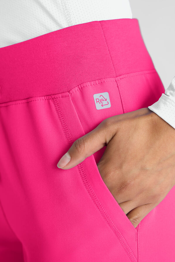 Pantalón médico ReSurge Avon estilo cargo con piernas acampanadas y 7 bolsillos para mujer - Reactive Pink - 5