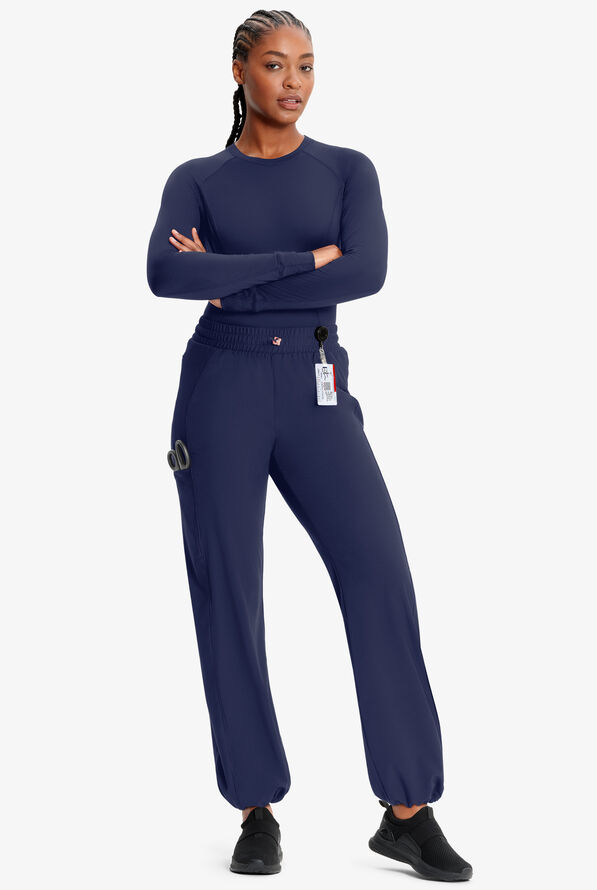Pantalón médico Infinity GNR8 STRETCH estilo jogger con 5 bolsillos para mujer - Navy - 2
