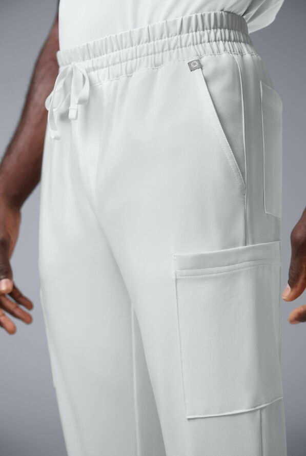 Hypothesis S-R Shift Ready Men's 8-Pocket Cargo Jogger Scrub Pant - White - 4