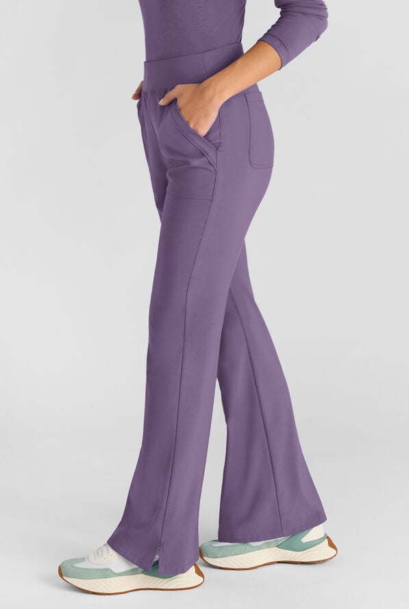 Pantalón médico Easy STRETCH Sydney con piernas acampanadas y 5 bolsillos para mujer - Purple Dusk - 1