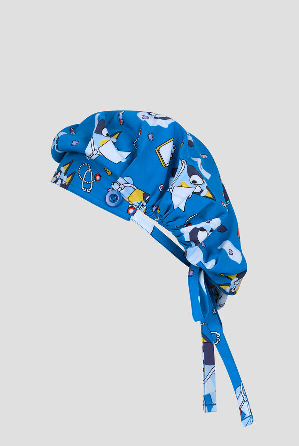 Tooniforms Disney's Nurse Bluey Unisex STRETCH Bouffant Print Scrub Hat - null - 1