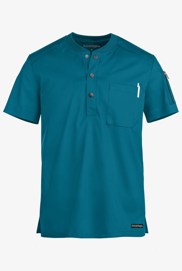 Advantage for Men Henley Scrub Top, Men's Stretch Scrubs
