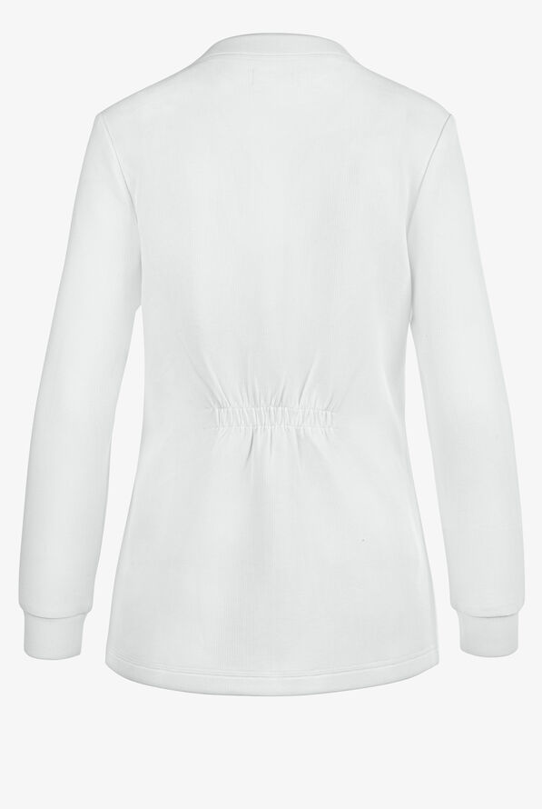 Cardigán médico koi Essentials Clarrisa  STRETCH con cuello en V y 2 bolsillos para mujer - White - 2