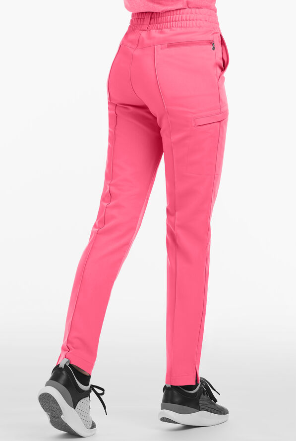 Movement by Butter-Soft Capricorn Women’s 7-Pocket Skinny Pintuck Scrub Pants - Rose Dusk - 2