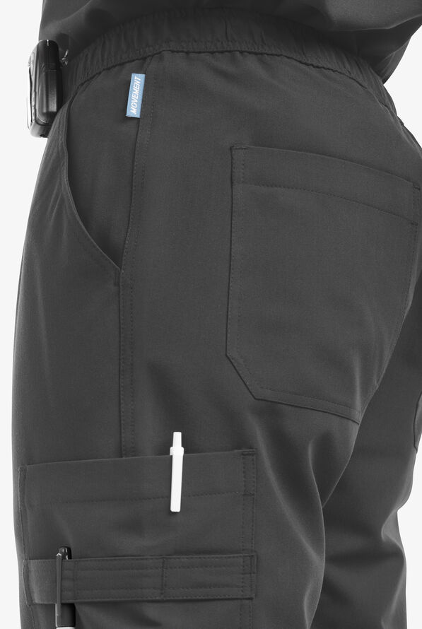 MOVEMENT by Butter-Soft Polaris Men's 10-Pocket Jogger STRETCH Scrub Pants - Pewter - 5