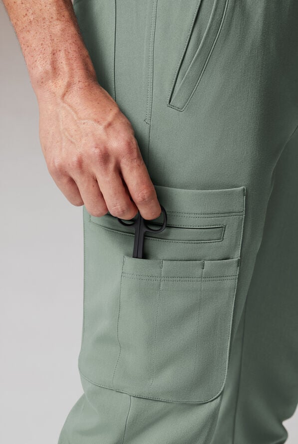 Hypothesis Tactical Men’s 9-Pocket Slim Leg Jogger Scrub Pant - Mineral - 4