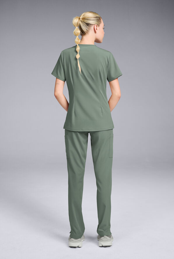 Hypothesis Women's Base V-Neck Tuck-In Scrub Top - Mineral - 4