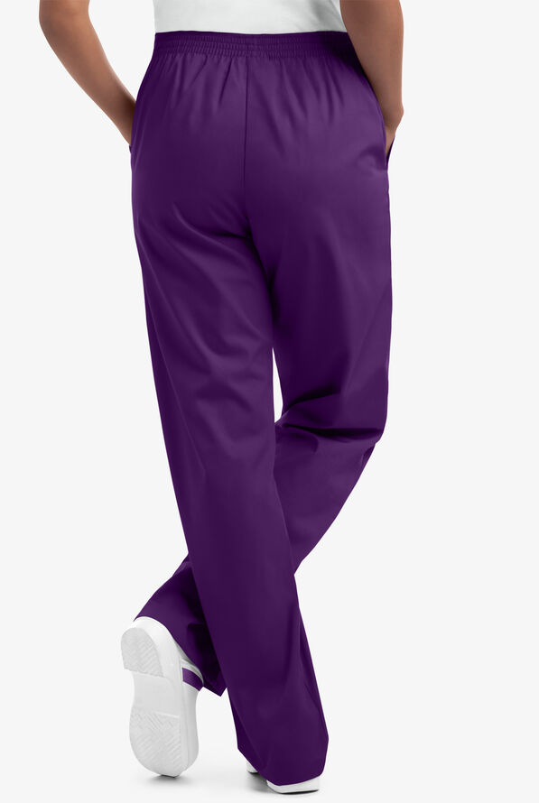 UA Best Buy Scrubs Women's 2-Pocket Elastic Waist Pants - Tall - Eggplant - 4