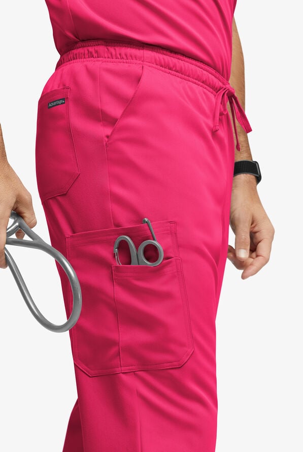 Advantage STRETCH Men's 6-Pocket Cargo Scrub Pants - Fuchsia - 2