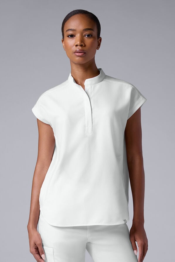 Hypothesis Women's Meta Oversized Dolman Sleeve Scrub Top - White - 7