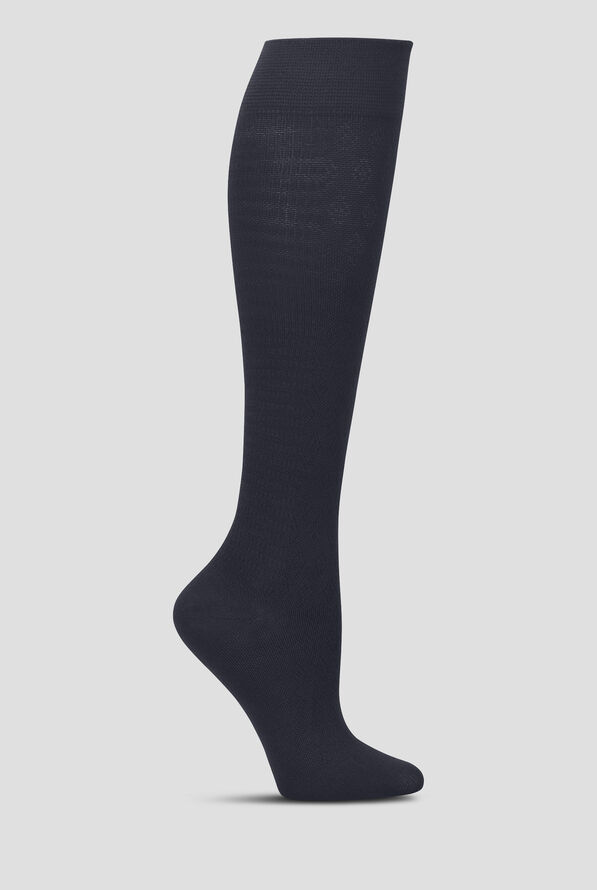 Nurse Mates Bamboo Diamond Textured Women's 12-14 mmHg Light Compression Socks - Navy - 1