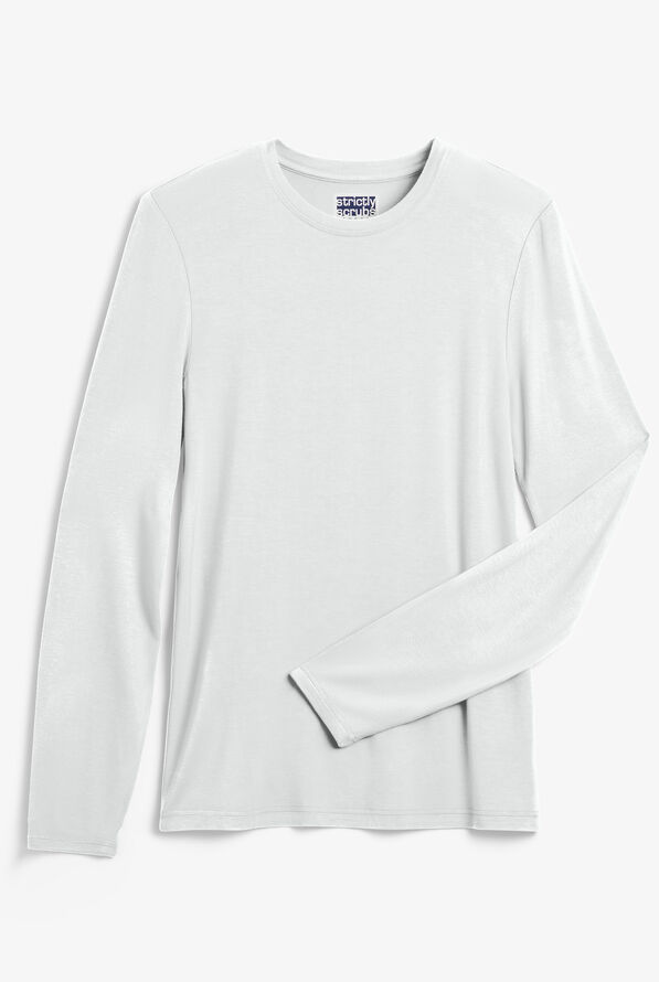 Strictly Scrubs STRETCH Women's Long Sleeve Knit Underscrub - White - 1