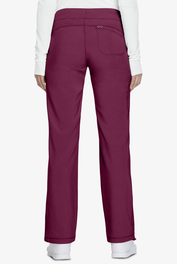 Infinity Women's 4-Pocket STRETCH Drawstring Scrub Pants - Petite - Wine - 2
