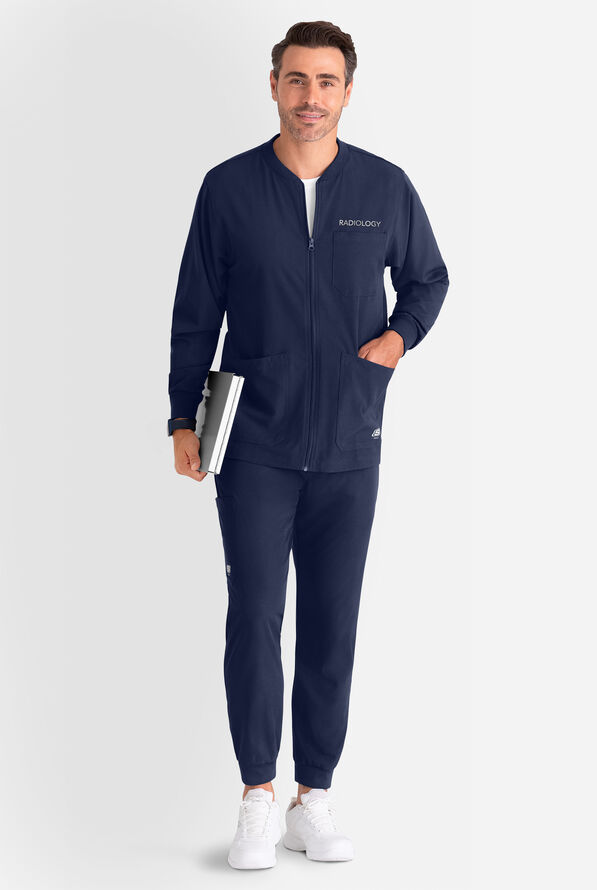 Skechers by Barco Structure Men's 3-Pocket STRETCH Cargo Jogger Scrub Pants - Short - Navy - 5