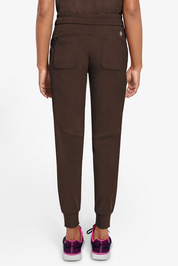 Pantal&oacute;n m&eacute;dico Healing Hands 360 Naya STRETCH estilo jogger con cord&oacute;n y 6 bolsillos para mujer - Dark Chocolate - 3