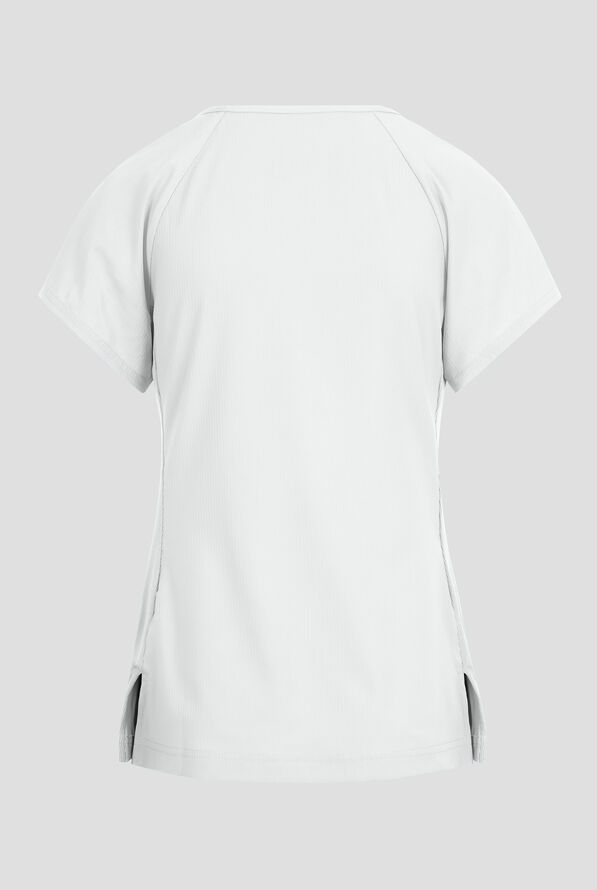 Blusa m&eacute;dica koi Lite&trade; Lilias con cuello coraz&oacute;n con muesca y 2 bolsillos para mujer - White - 5