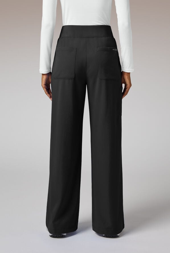 Pantal&oacute;n m&eacute;dico Hypothesis Y-Band estilo yoga con piernas anchas y 6 bolsillos para mujer - Jet Black - 3