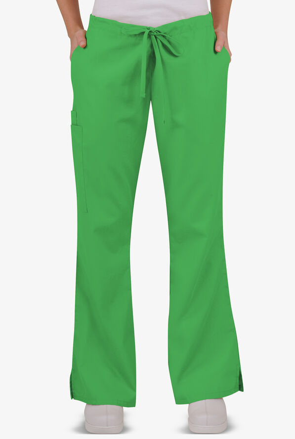 UA Best Buy Scrubs Women’s 5-Pocket Drawstring Pants - Tall - Gecko Green - 1