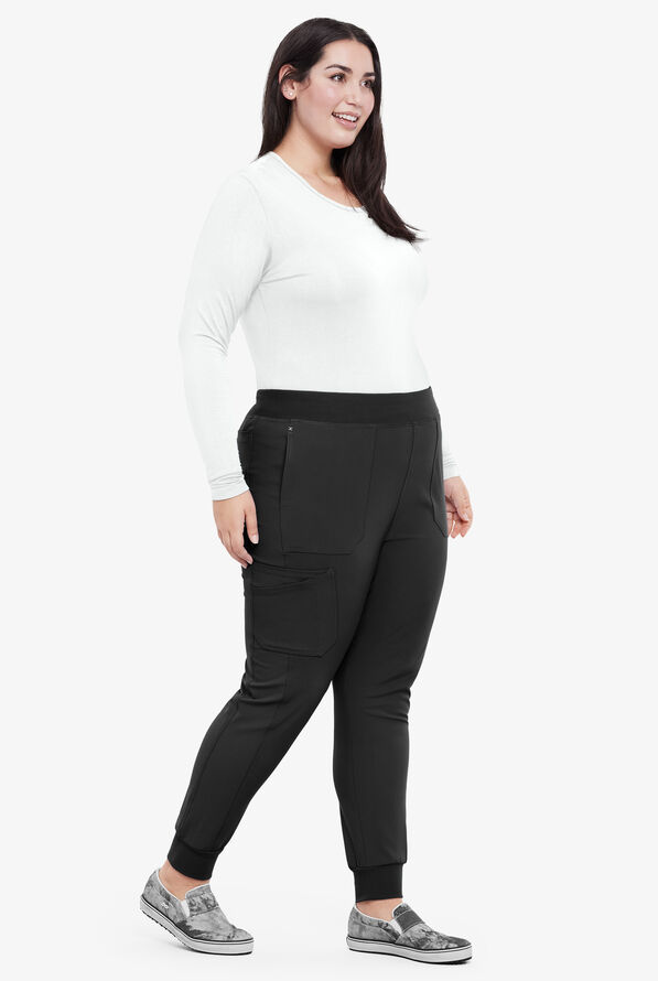 Cherokee IFLEX Knit Waist Cargo Jogger Scrub Pants, Scrub Pants