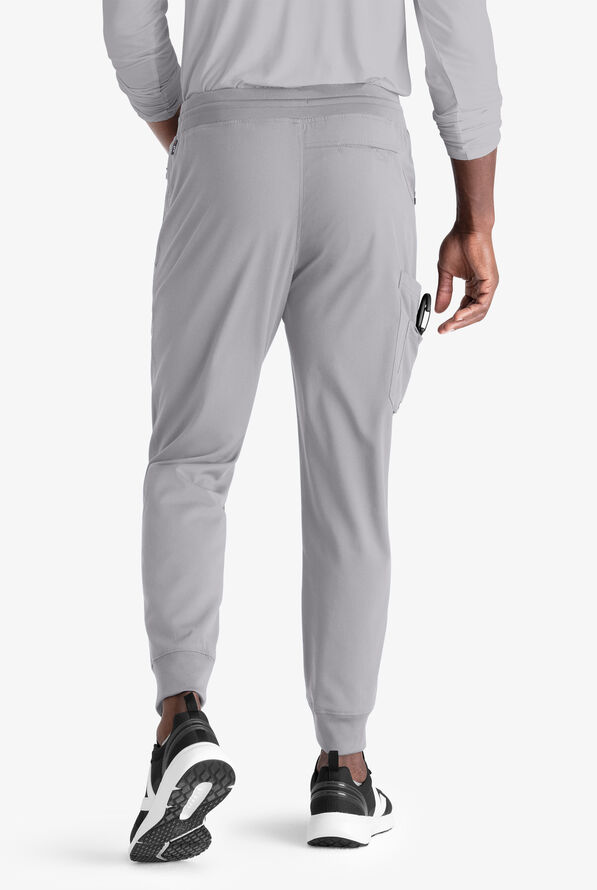Grey's Anatomy by Barco Spandex STRETCH Murphy Men's 5-Pocket Cargo Jogger Scrub Pants - Moonstruck - 3