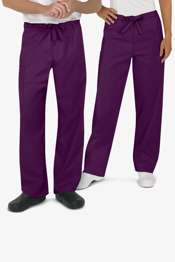 Strictly Scrubs Unisex Scrub Set - Eggplant - 3