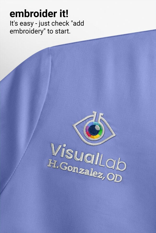 Easy STRETCH Billie Women’s 4-Pocket Pullover Scrub Hoodie - Ceil Blue - 8