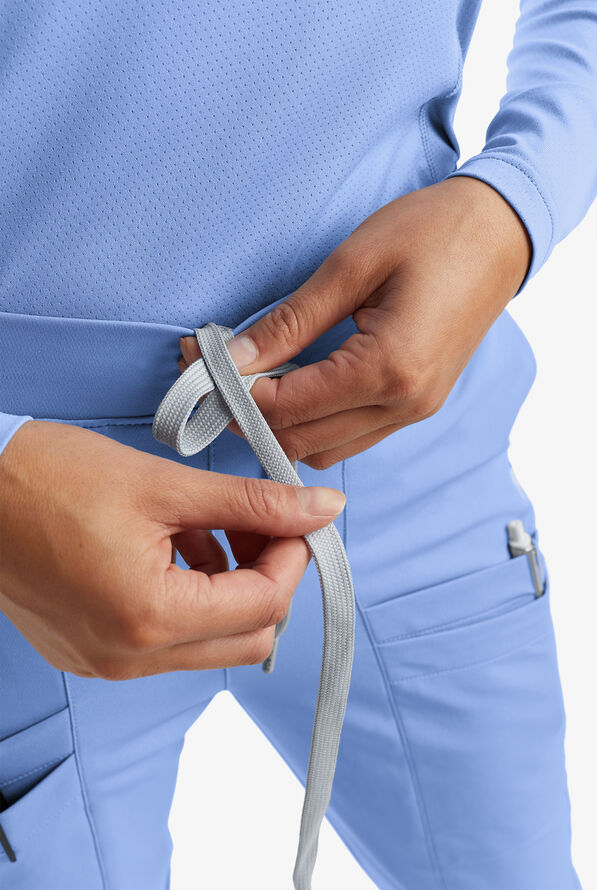 Butter-Soft Women's Cargo 8-Pocket Jogger Scrub Pants **Slightly IRREGULAR**&nbsp; - Ceil Blue - 3