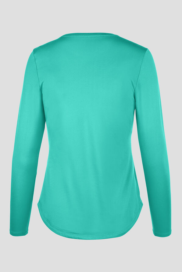 Zavate Ava Therese Tiffany Women's Knit STRETCH Long Sleeve Underscrub - Mint - 2