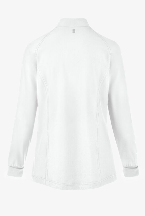 Easy STRETCH Zadie Women's 4-Pocket Raglan Scrub Jacket - White - 3