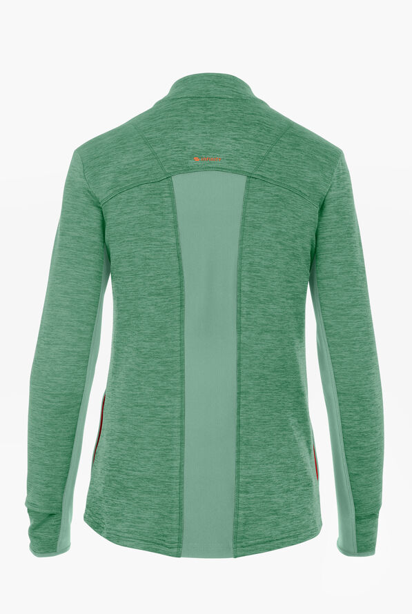 Chaqueta médica Infinity GNR8 STRETCH con cremallera y 2 bolsillos para mujer - Matcha Latte - 2
