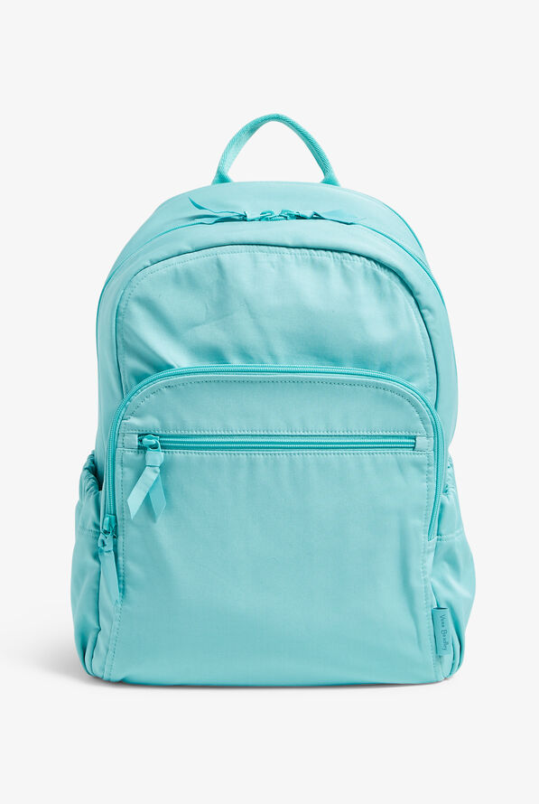 Vera Bradley Turquoise Sky Recycled Cotton Campus Backpack - null - 1