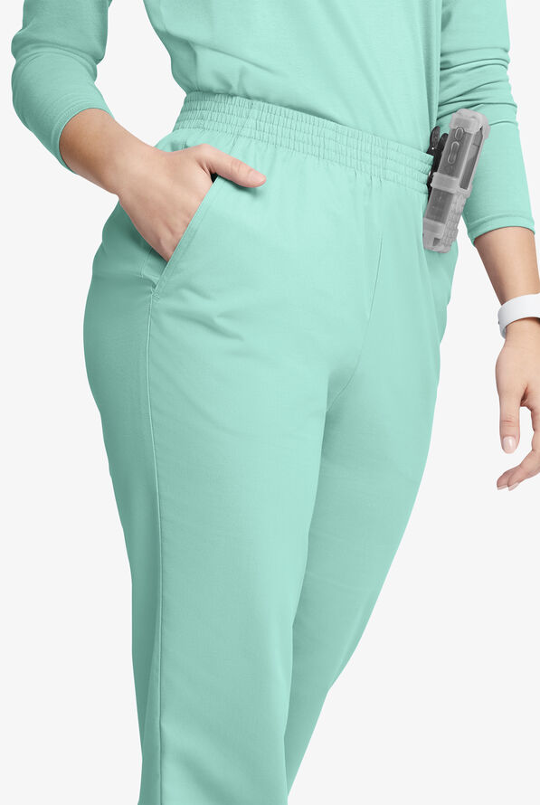 Butter-Soft Originals Women's 2-Pocket High Waisted Straight Leg Scrub Pants - Water Mint - 2
