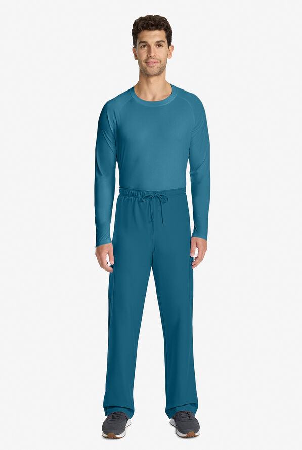 Cherokee Workwear Originals Ultra Unisex 3-Pocket Drawstring Straight Leg Scrub Pants - Caribbean Blue - 5