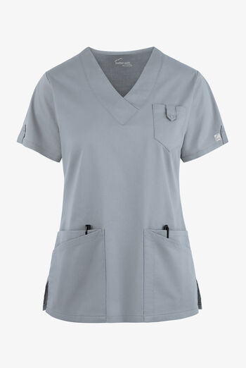 Blusa m&eacute;dica Butter-Soft STRETCH con cuello en V y 6 bolsillos para mujer
