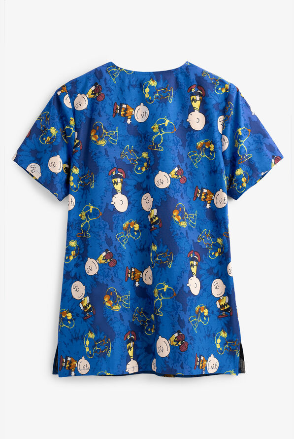 Cherokee Tooniforms Peanuts I'm Cool V-Neck Scrub Top, Print Scrubs