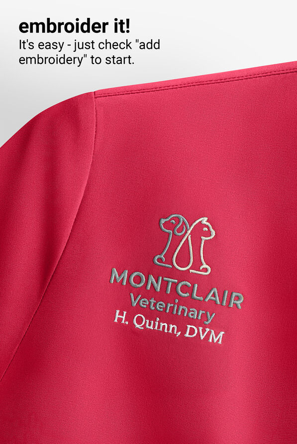 Butter-Soft STRETCH Women's V-Neck Tuck In Top - Ruby - 5