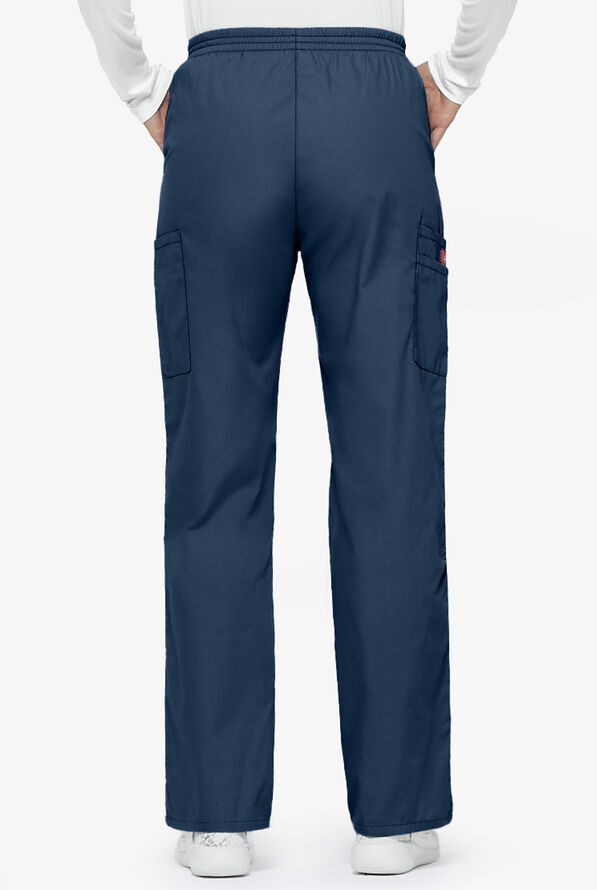 Dickies EDS Signature Women's 6-Pocket Classic Fit Pull-On Scrub Pants - Tall - Navy - 2