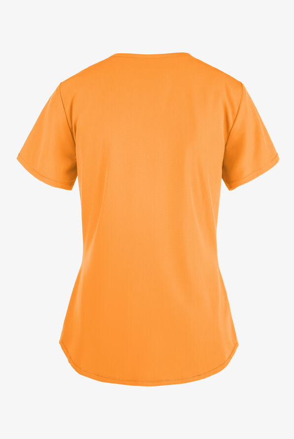 Skechers by Barco Breeze Women's 3-Pocket STRETCH V-Neck Scrub Top - Bright Marigold - 3