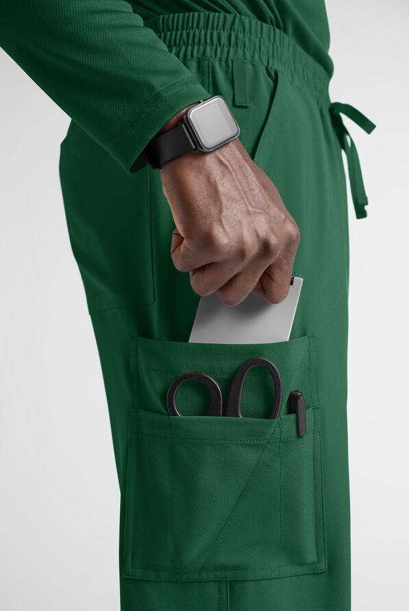 Easy STRETCH Men&rsquo;s 12-Pocket Scrub Pant - Hunter - 5