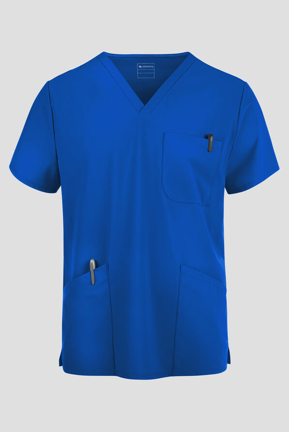 Camisa médica Infinity PURSUIT STRETCH con cuello en V y 3 bolsillos para hombre - Royal - 1