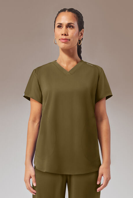 Hypothesis Beta V-Shell Women's 2-Pocket Relaxed Fit Tunic Scrub Top