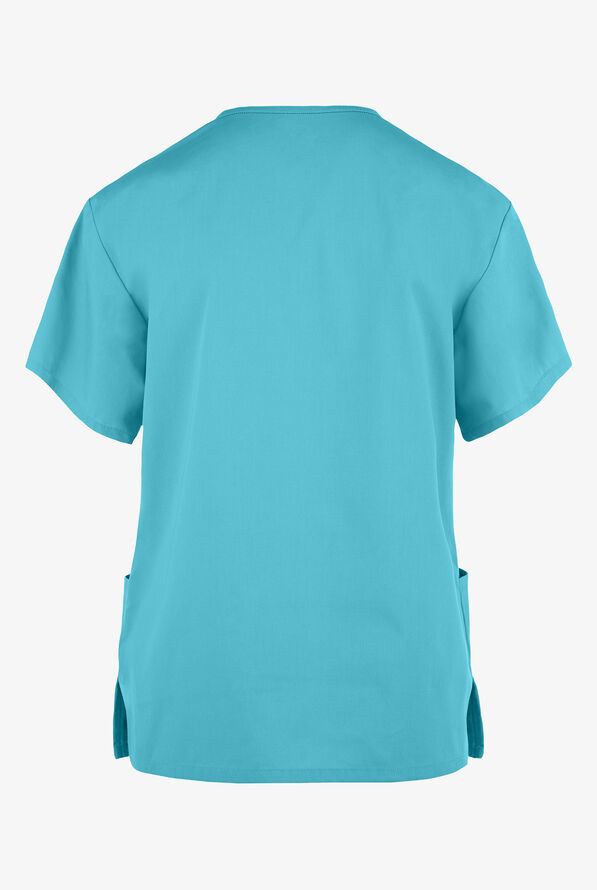 Dickies EDS Signature Women's 3-Pocket Classic Fit V-Neck Scrub Top - Turquoise - 3