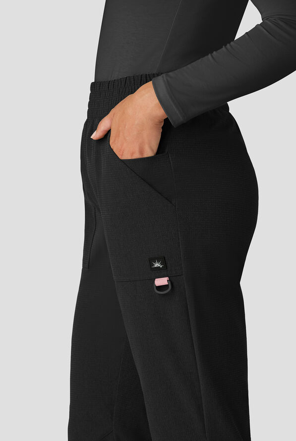 koi Solis Rory Women's 6-Pocket STRETCH High-Rise Boot-cut Scrub Pants - Black - 2